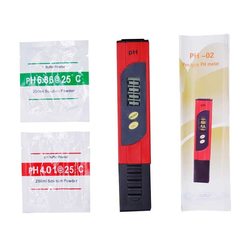 10pcs/lot Home PH Tester PH Meter PH Value Test digital LCD Pocket Pen