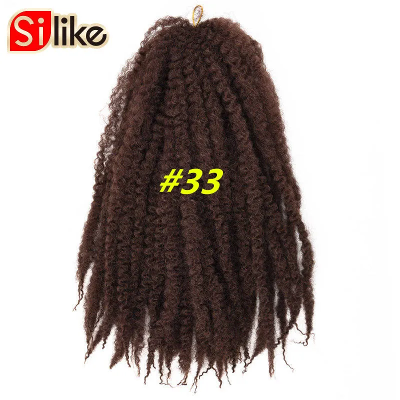 Вязаные крючком волосы Marley 10 цветов мягкие афро твист 18 дюймов вязание