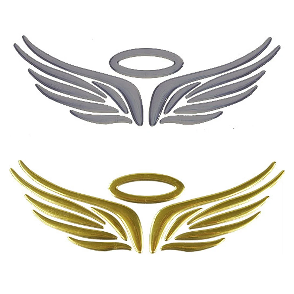 Funky Oro alas de ángel coche emblema adhesivo insignia