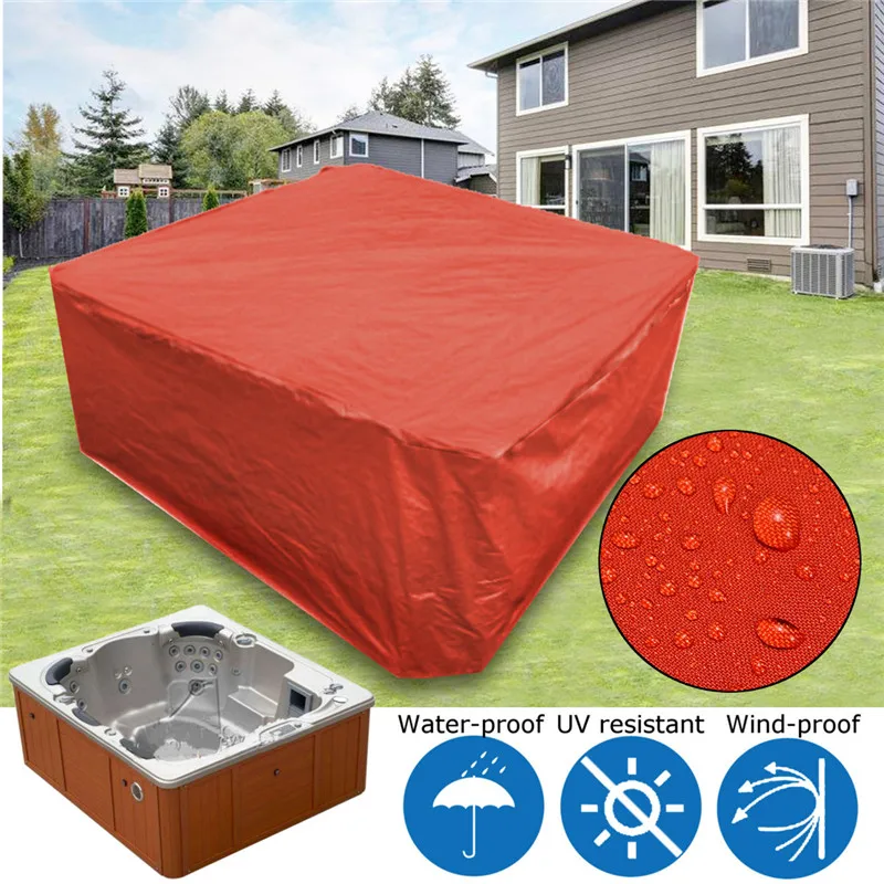 Buy 215x215x90cm Red Bathtub Cover Hot Tub Weather Covers Shade Bath Tub Dust