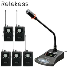 Retekess Беспроводная Конференц-система синхронный интерпретация с микрофоном аудио передатчик для выступления на сцене