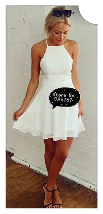 plain white summer dress