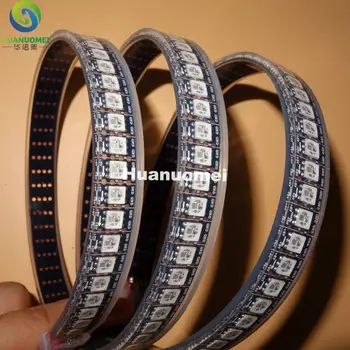 

Addressable 2m 144LEDs/m DC5V WS2813 RGB full color pixel strip;IP67 in the tube,with 144pixels/M;BLACK PCB