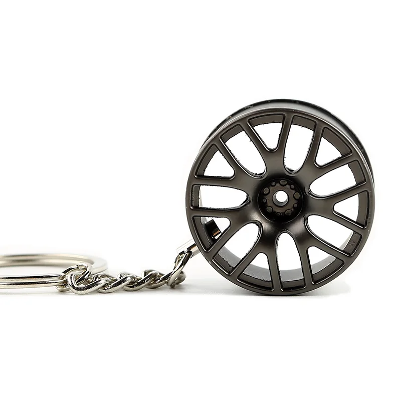 

3D Mini 7-Spoke Wheel Hub Rim CH CH-R Keychain Keyring Key Chain Ring Keyfob Toy Model Metal Car Truck Parts Tuning Gift