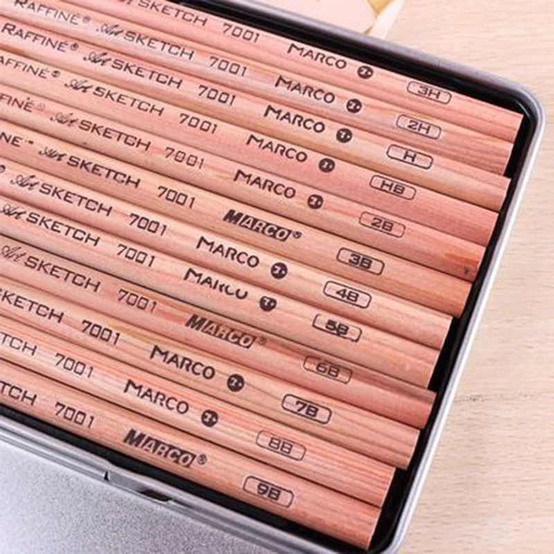 Ремесленные карандаши Marco 7001 нетоксичные для рисования набор карандашей
