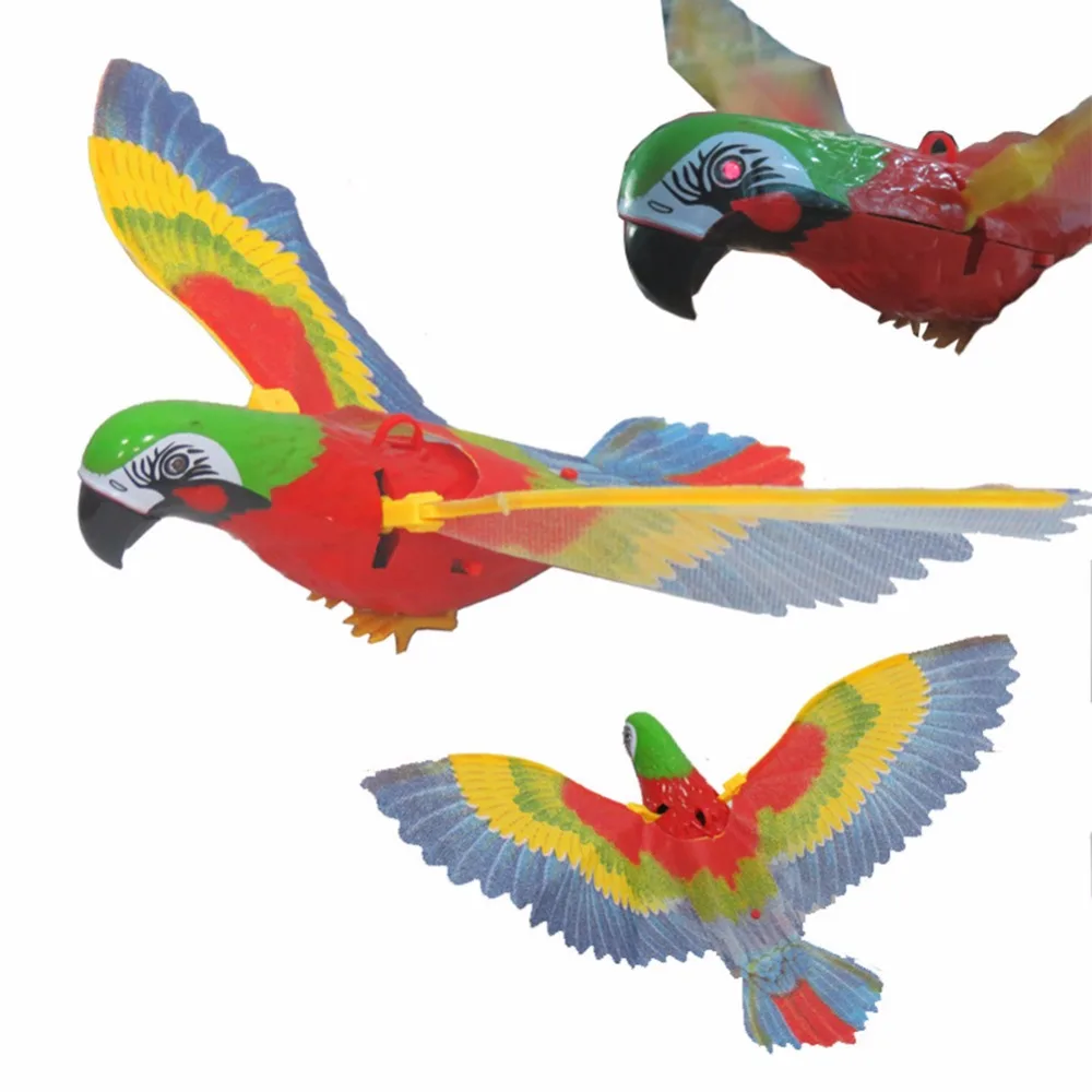 1 шт. Электрический попугай моделирование провод посыльного feiying птицы животных модель детские игрушки с лампы с музыкой