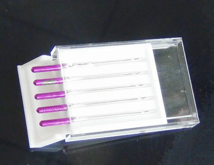 Free Shipping Household sewing machine parts,purple Tip Needles (5pcs
