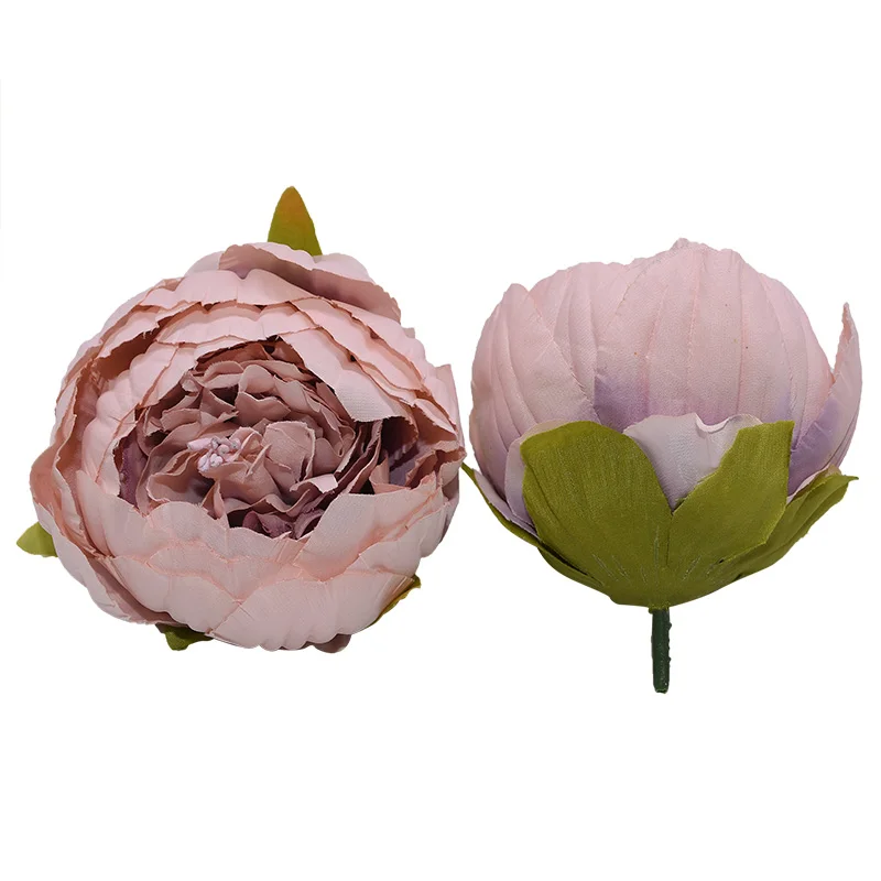 1pc 8cm Big Artificial Peony Flower Heads DIY Silk Flower Head for Wedding Home Party Decoration Flowers Fake Flower