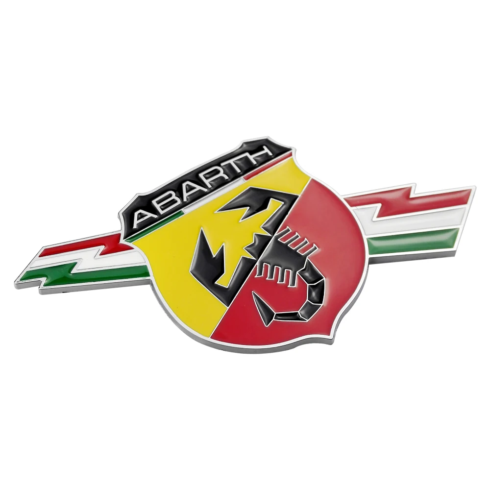 

Car Decoration Metal Emblem Italy Flag for Abarth 500 Punto 124 595 695 Fiat 500 500x 500l Panda Stilo 3D Badge Car Sticker Auto