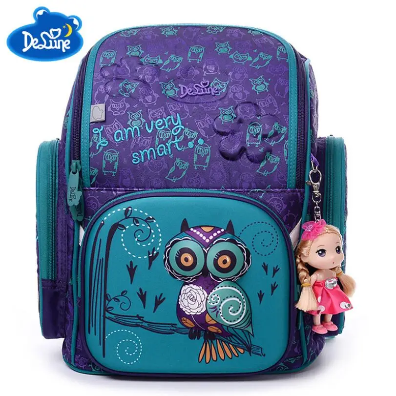 

2019 New Children School Bags 3D Cute Bear Flower Pattern satchel Waterproof Orthopedic Backpack for Boy Girls Mochila