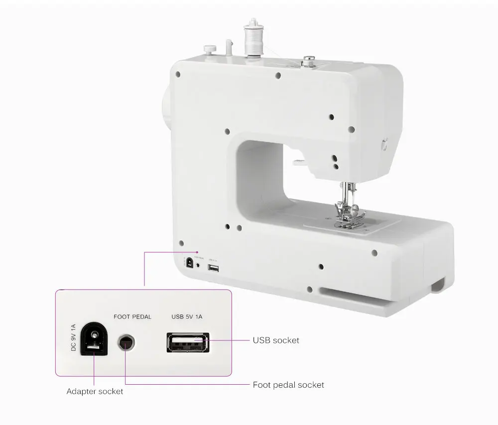 JG - 1602 Household Sewing Machine with 12 Different Stitches