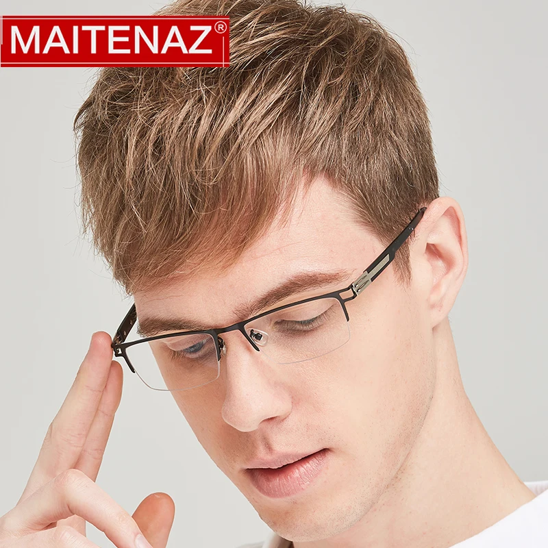 Мужские ультралегкие очки по рецепту MAITENAZ из сплава TR90 оправа для очков