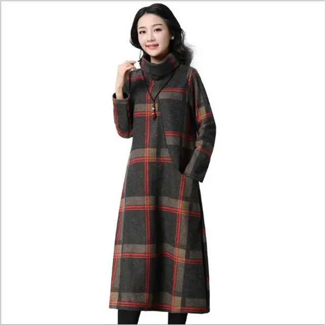 women woolen dress
