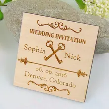 Старинный ключ сохранит магнит даты, выгравированный на заказ сохранить дату, дерево сохранить дату, деревенский сохранить дату, свадебная поддержка, Weddin