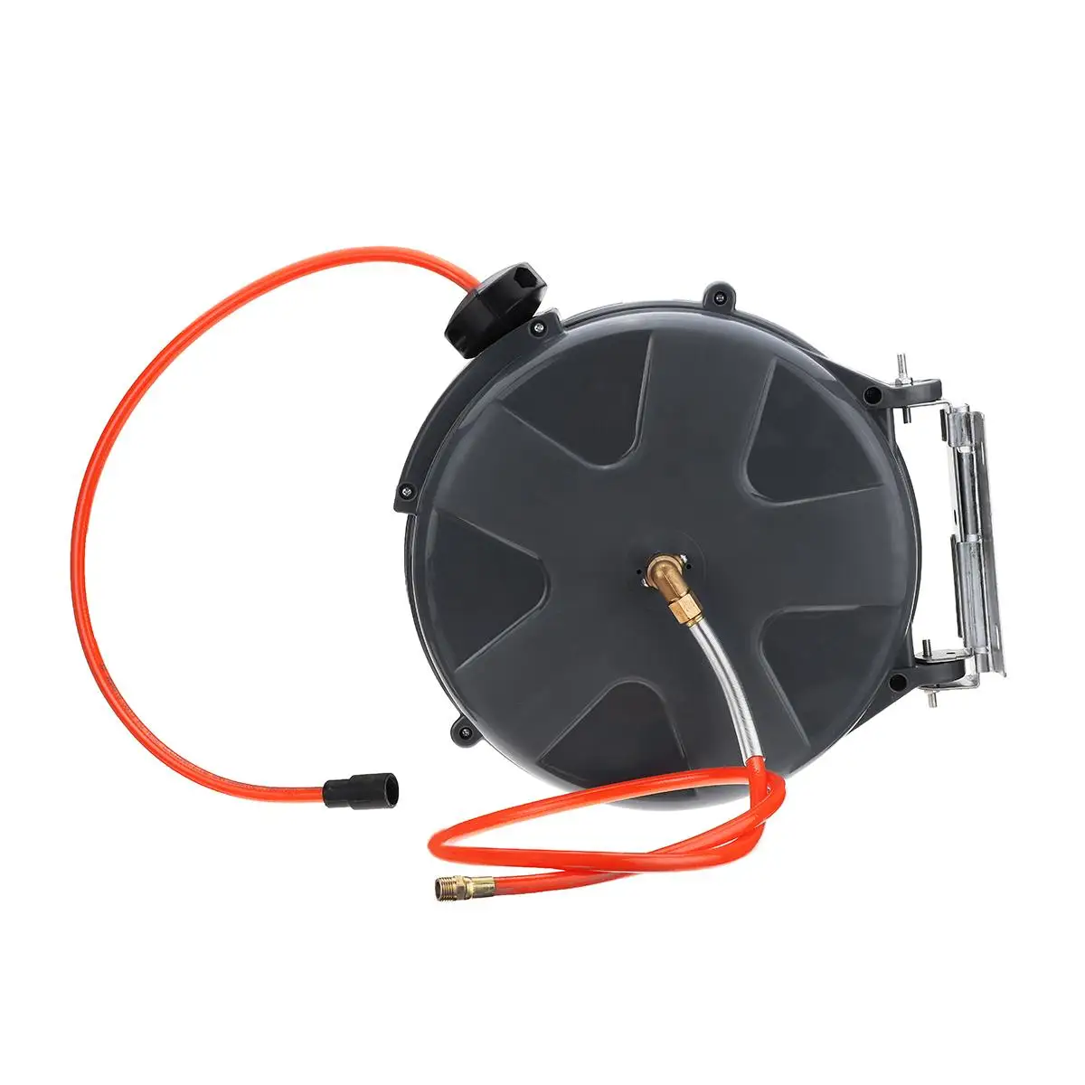 

1/4" X 33' Retractable Auto Rewind Air Hose Reel Cord Reel Rotation Wall Mount 10M for garden for Car Clean Dust