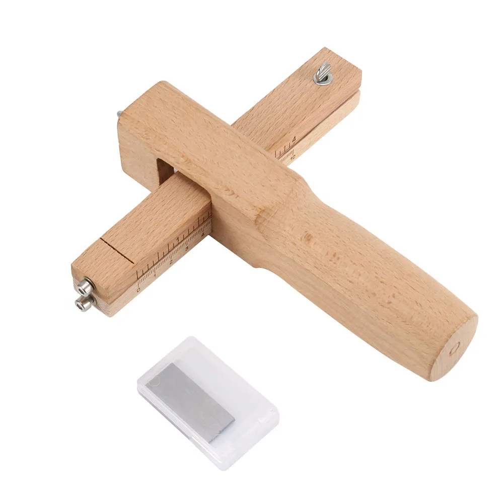

Professional Wood Adjustable Strip & Strap Cutter Craft Tool Leather Hand Cutting DIY Tools LB88