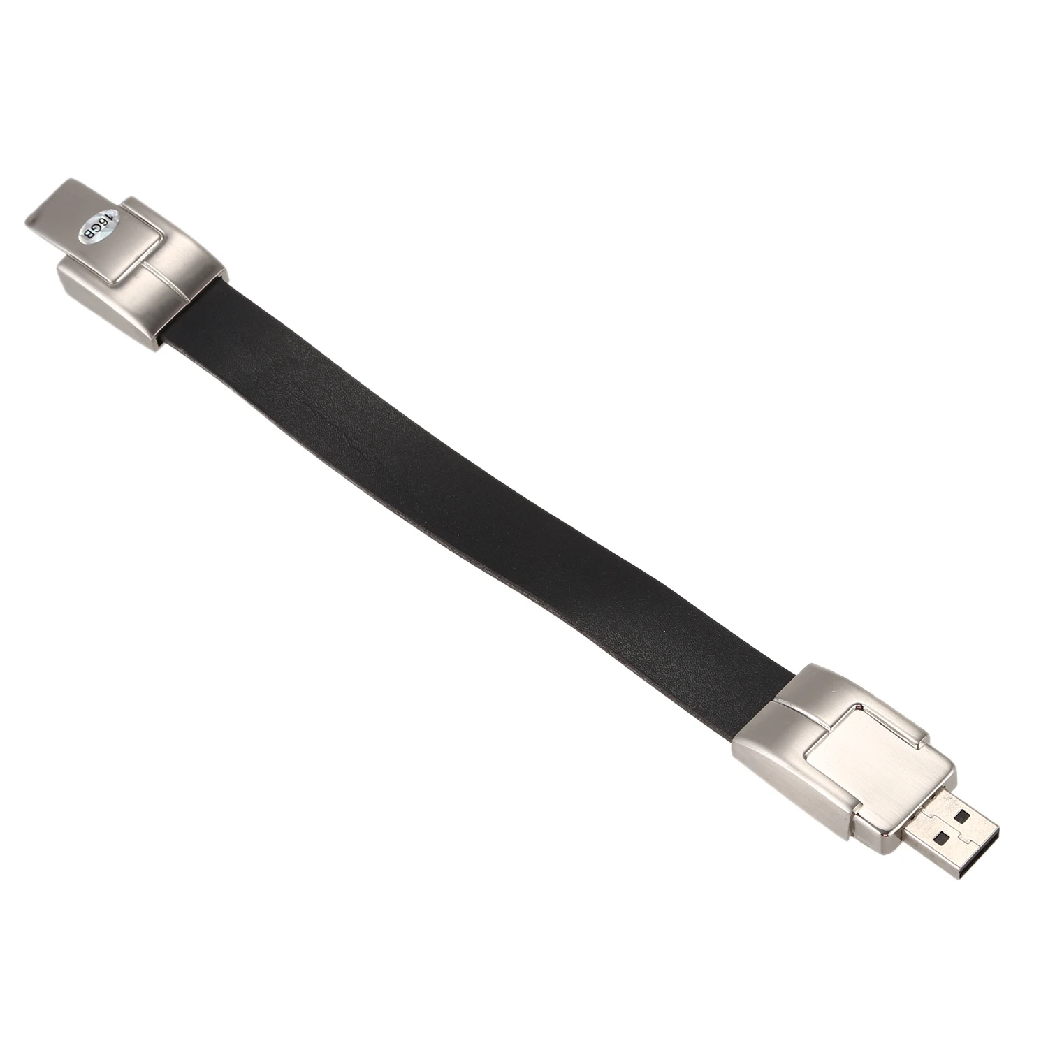 USB 2,0 кожаный браслет карта памяти флэш-флешка для хранения U диск подарок, черный 16 Гб