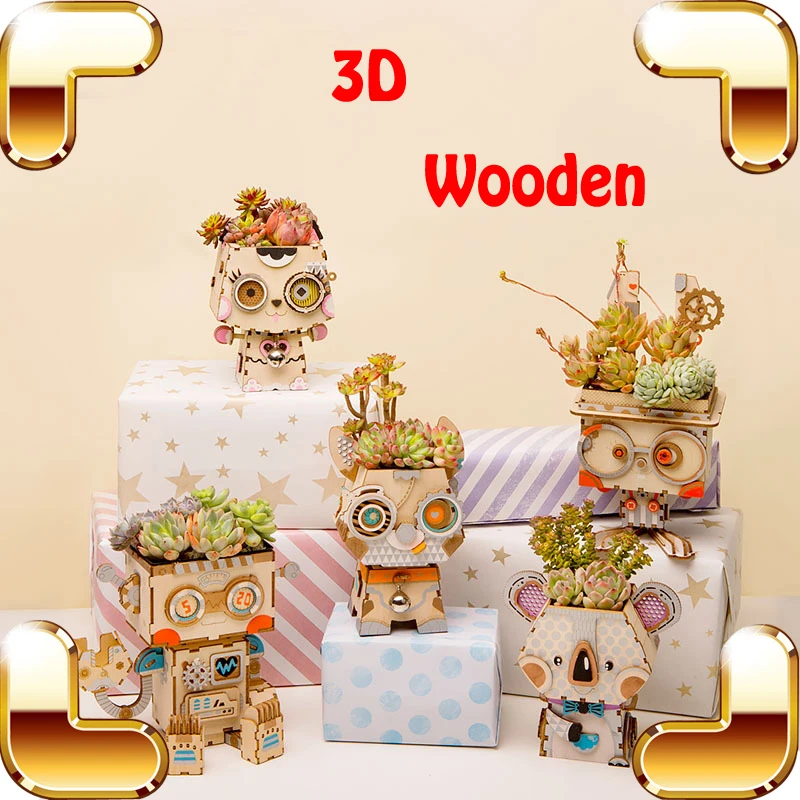 Новая идея подарок искусственная серия 3D пазлы деревянная головоломка сделай