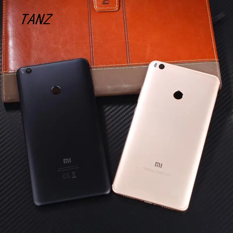 

TANZ For Xiaomi Mi Max 2 Max2 Battery cover (6.44 inch) Back Rear Battery Housing Door Cover Case + Side Buttons Replacement