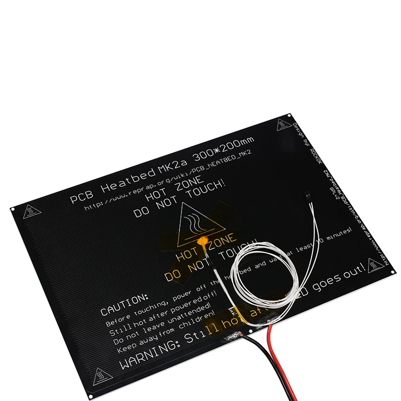 BIQU MK2A 300*200*3,0 мм RepRap RAMPS 1,4 PCB Heatbed+ светодиодный+ резистор+ кабель+ 100k Ом теристоры для RepRap 3d принтера