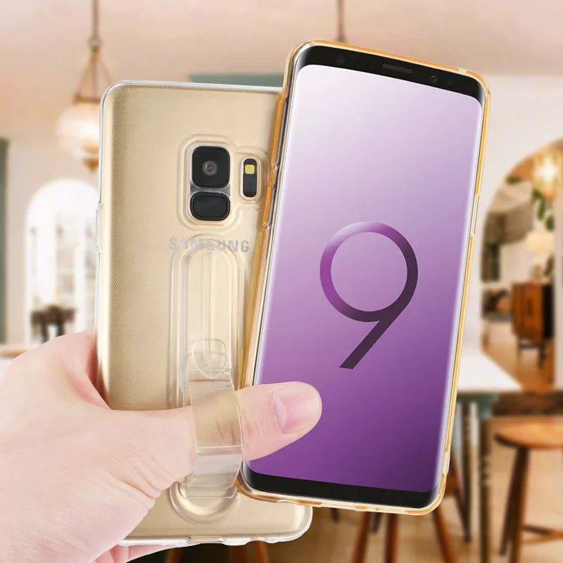 

Luxury Invisible Silicon Ring Stand Holder Phone Case for Samsung Galaxy S8 S9 Plus Note9 J4 J6 J8 A6 A8 2018 J3 J5 J7 TPU case
