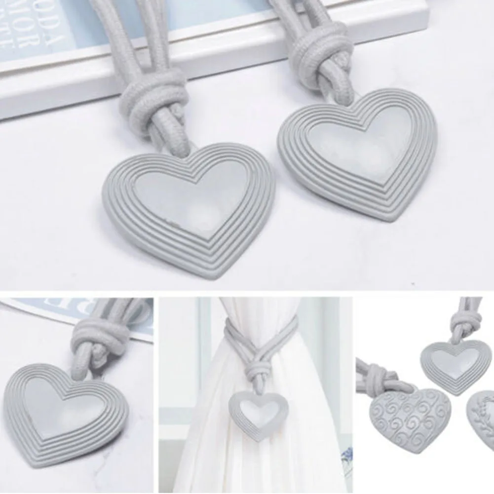 

Strap Solid Bedroom Window Stylish Holder Tie Rope Accessories Heart Shape Hanging Ball Home Decor Curtain Tieback All Match