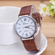 New Geneva Brand Fashion Quartz Watches Leather Sports Men Watch Casual Dress Wristwatches relogio masculino Clock saat