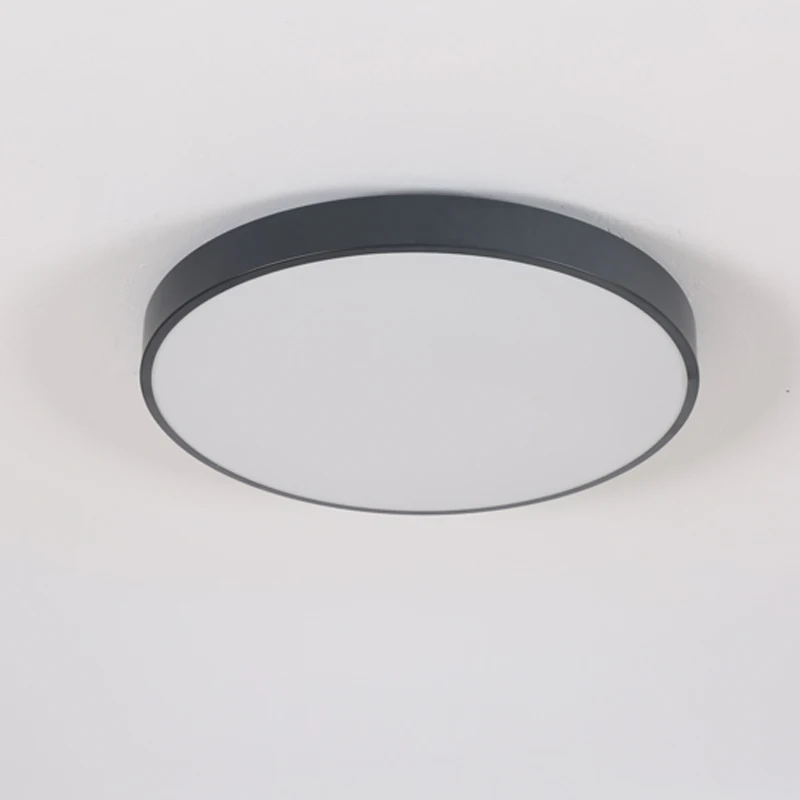 QLTEG светодиодный Современный Акрил сплав круглый 5 см супер тонкий светодиодный поверхности потолка свет лампы Гостиная светильник для
