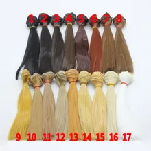 free shipping 1pcs 15cm length natrual color thick 1 3 1 4 1 6 bjd wigs