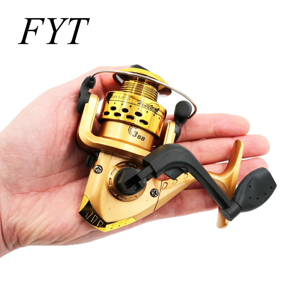 Fishing Reals Aluminum Body Spinning Reel High Speed G-Ratio 5.2:1 Fishing Reels with Line Copper rod rack drive Fish Tools HY01