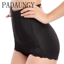 PADAUNGY Tummy Control High Waist Panties Body Shaper Slimming Briefs Butt Lifter Waist Trainer Underwear Sexy Shapewear Black