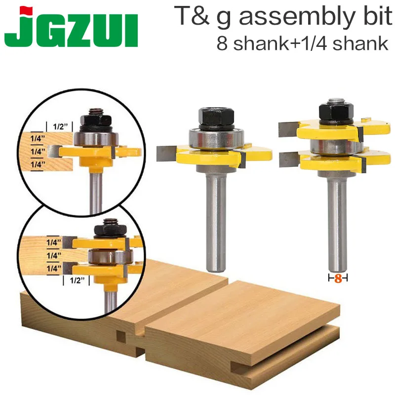 Frese//Punte pantografo lavorazione legno set 12 pezzi in box gambo 6,3mm