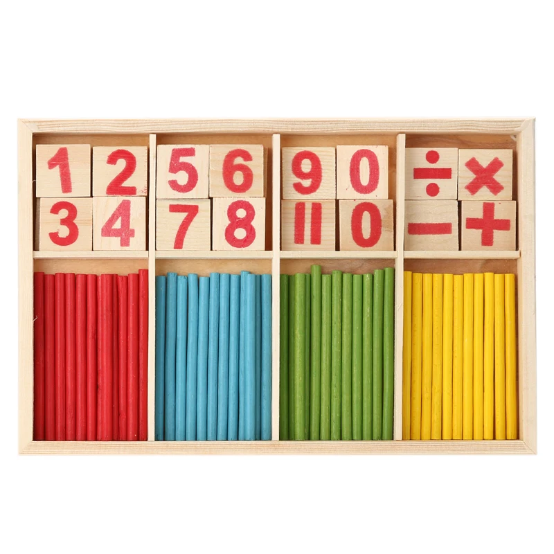 Children Wooden Mathematics Puzzle Toy Kid Educational Number Math Calculate Game Toys Early Learning Counting Material