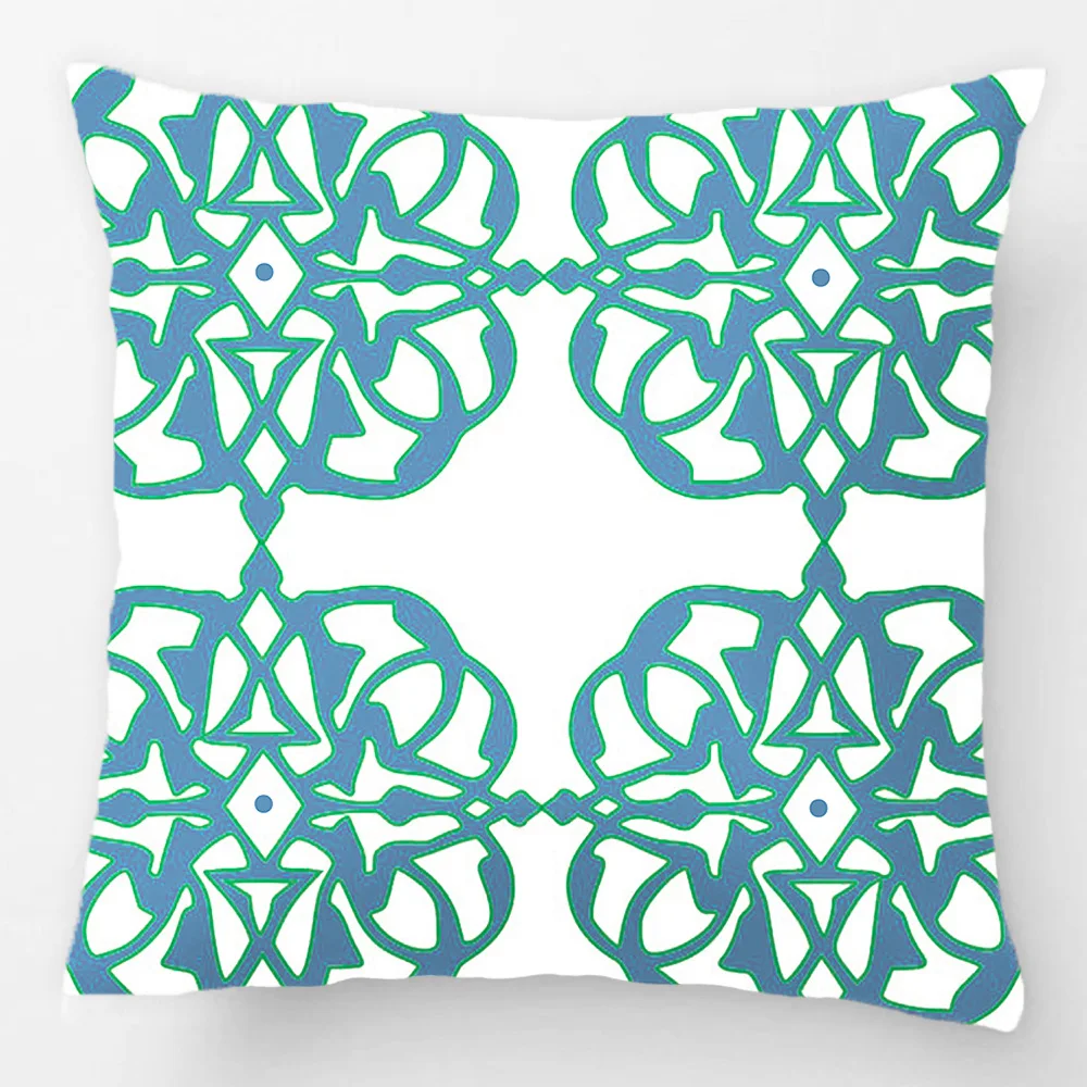 

Moroccan Damask Teal And Green Throw Pillow Case Decorative Cushion Cover Pillowcase Customize Gift By LVSURE For Car Sofa Seat
