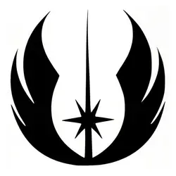 10*10 см Звездные войны джедая заказ логотип символьная наклейка классические аксессуары наклейки Серебристые/черные