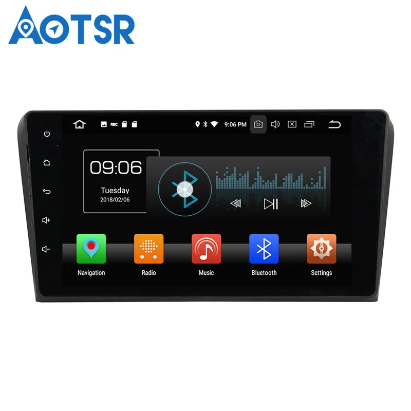 Perfect Aotsr Android 8.0 7.1 GPS navigation Car DVD Player For Mazda 3 2010-2012 multimedia radio recorder 2 DIN 4GB+32GB 2GB+16GB 4