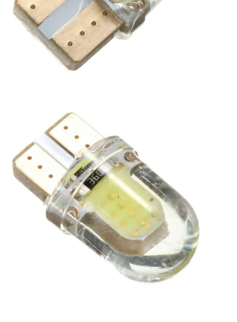 2 шт T 10 194 168 W5W COB 8 SMD 1 Вт 80 люмен кремнезема супер яркий светодиодный светильник с поворотом на сторону лампы 12 В постоянного тока