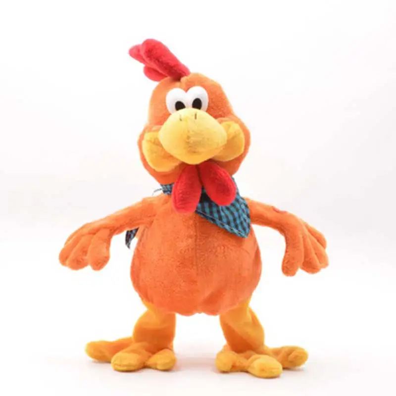 Robot Chicken Interactive Funny Rooster Toys Electronic Chicken Pet With Sound Music Dance Plush Toys For Children Birthday Gift jjrc r18 rc robot 2 4g gesture sensing programmable remote control music dance robot toy white