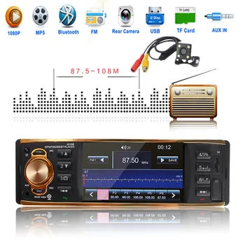 

1 Din 4" Car Radio Stereo Bluetooth Autoradio MP5 HD Auto Video Player MP3 USB TF Aux In-dash multimedia connector Android