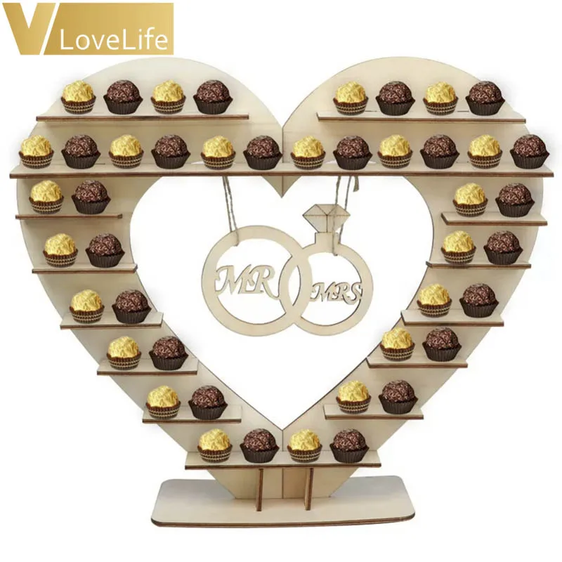 Mr Mrs свадебный шоколад Сердце Дерево Ferrero Rocher Стенд Свадебный Дисплей центовая