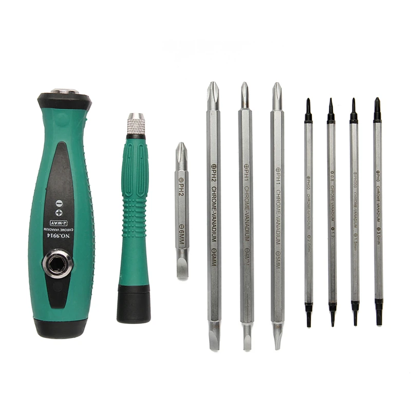 Beste PENGGONG 10 Stks Schroevendraaier Sets Magnetische Ingelaste Phillips Ster CR V Thuis Apparaten Reparatie Multi Functie Hand Tool Set