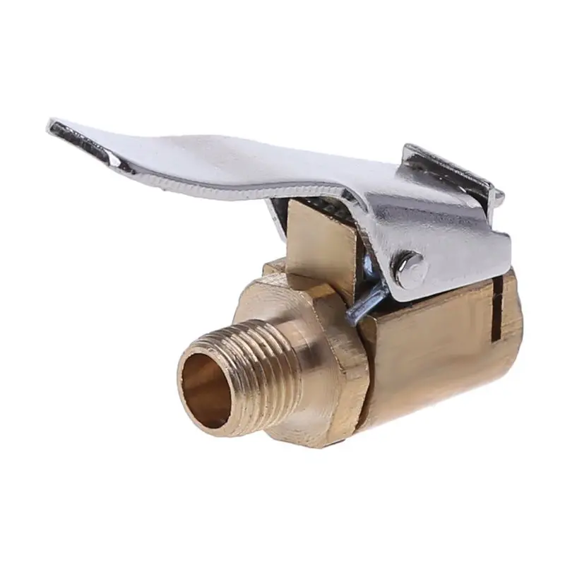 

1Pc Vehicle Car Auto Brass 8mm Tyre Wheel Tire Air Chuck Inflator Pump Valve Clip Clamp Connector Adapter Car-styling