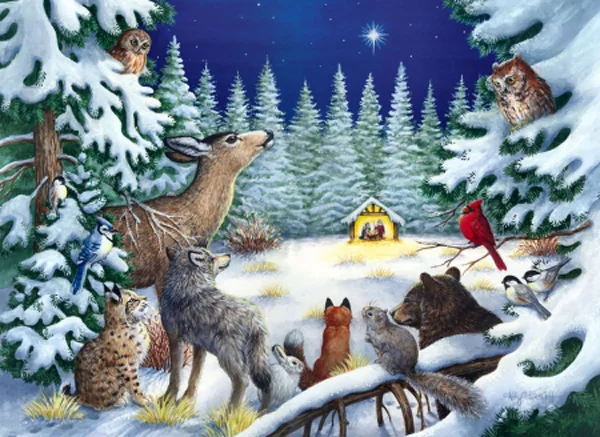 christmas tree and animals deer diy dmc diamond cross stitch resin