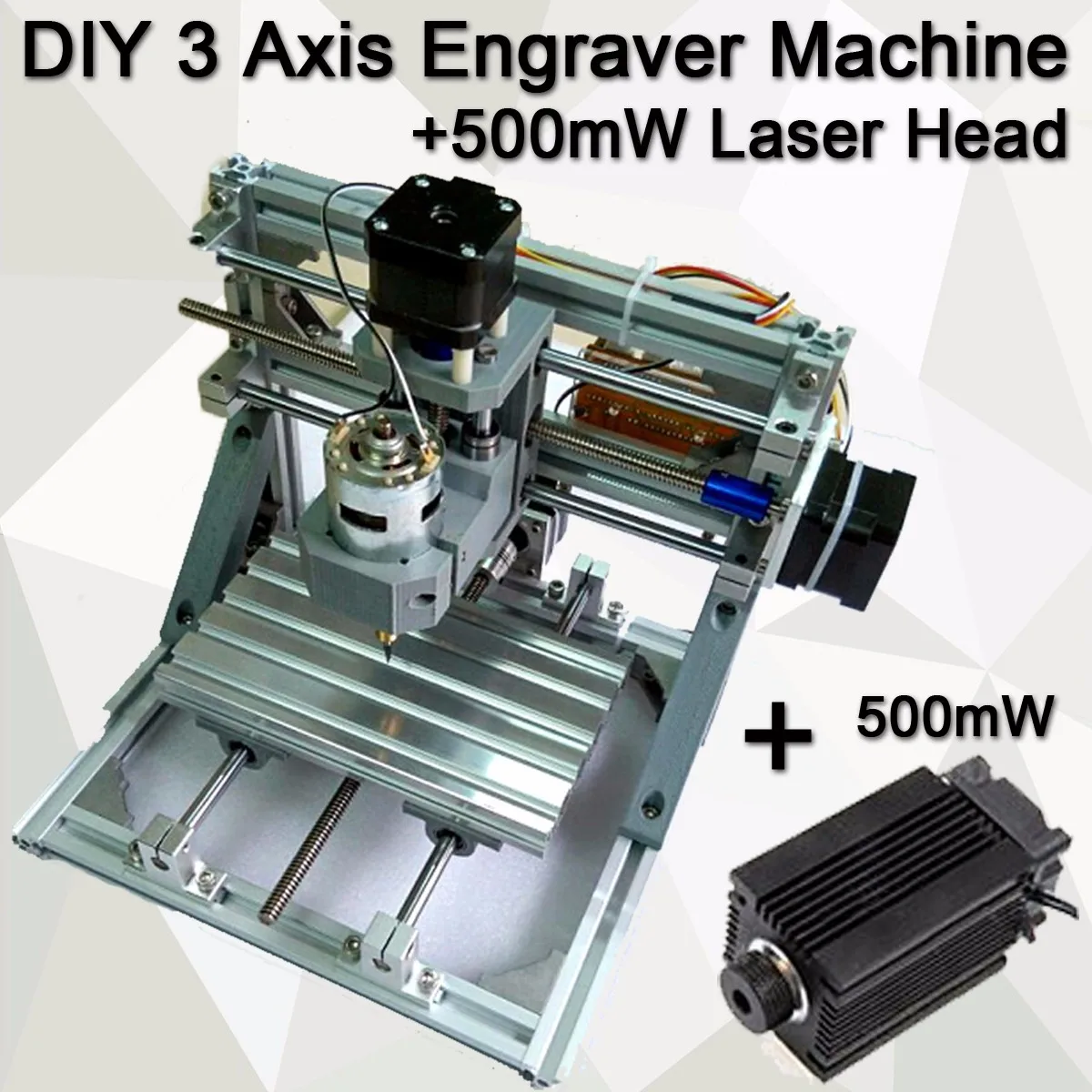 

Mini 3 Laser Engraving Engraver Machine DC 12V DIY Desktop Wood Cutter/Printer/Power Adjustable With 500MW Laser Head