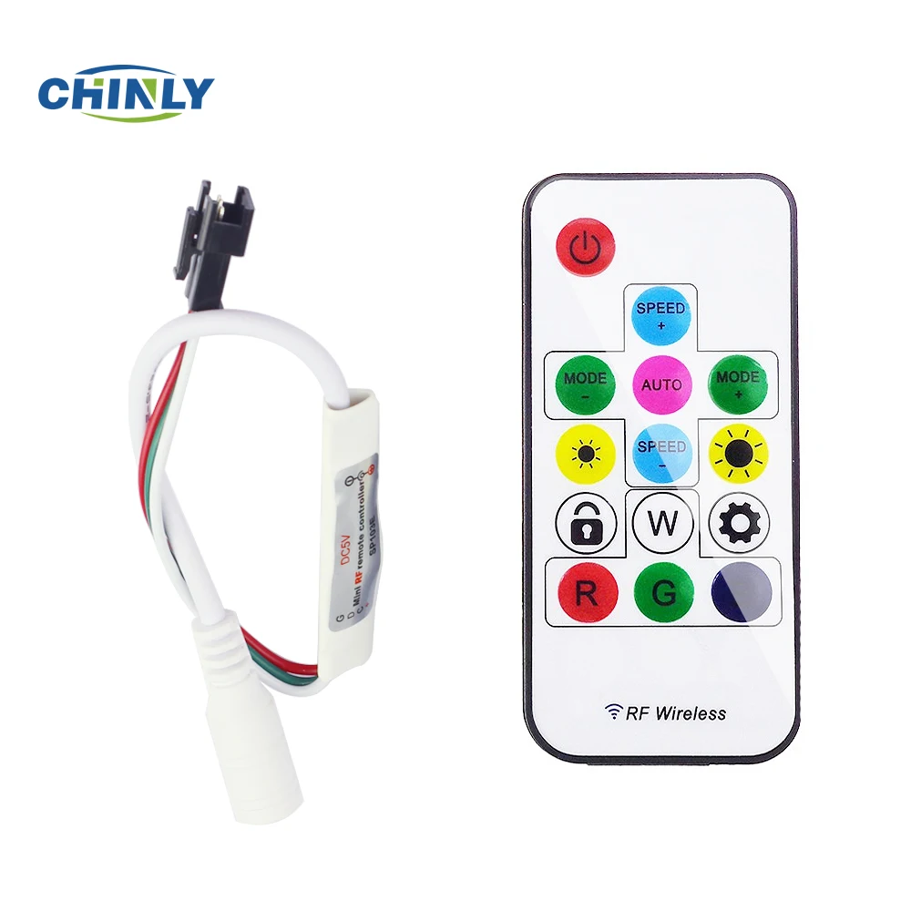 

DC5V 14key Mini-RF wireless remote controller for led strip WS2811/WS2812B