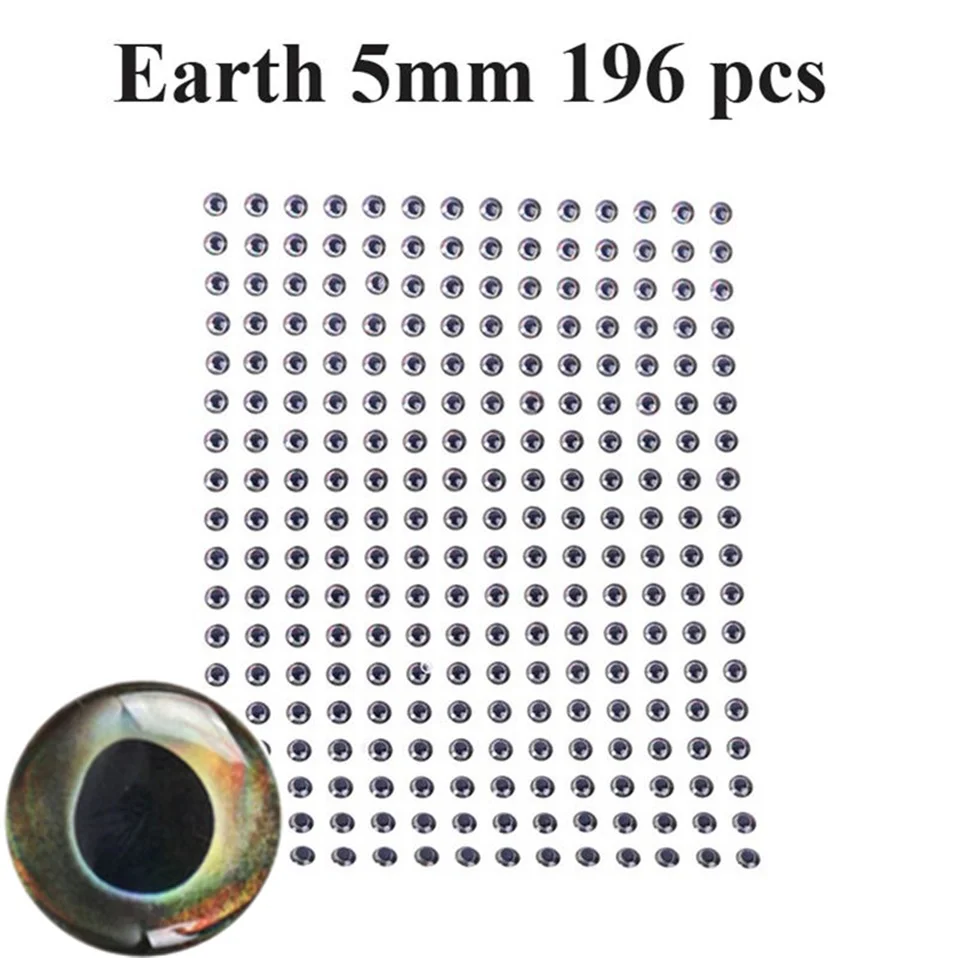 Maximucatch 24-252 штук 6 размеров мухобойка 4D рыболовная приманка рыбные глаза мухобойка приманка для изготовления - Цвет: Earth 5mm 196pcs