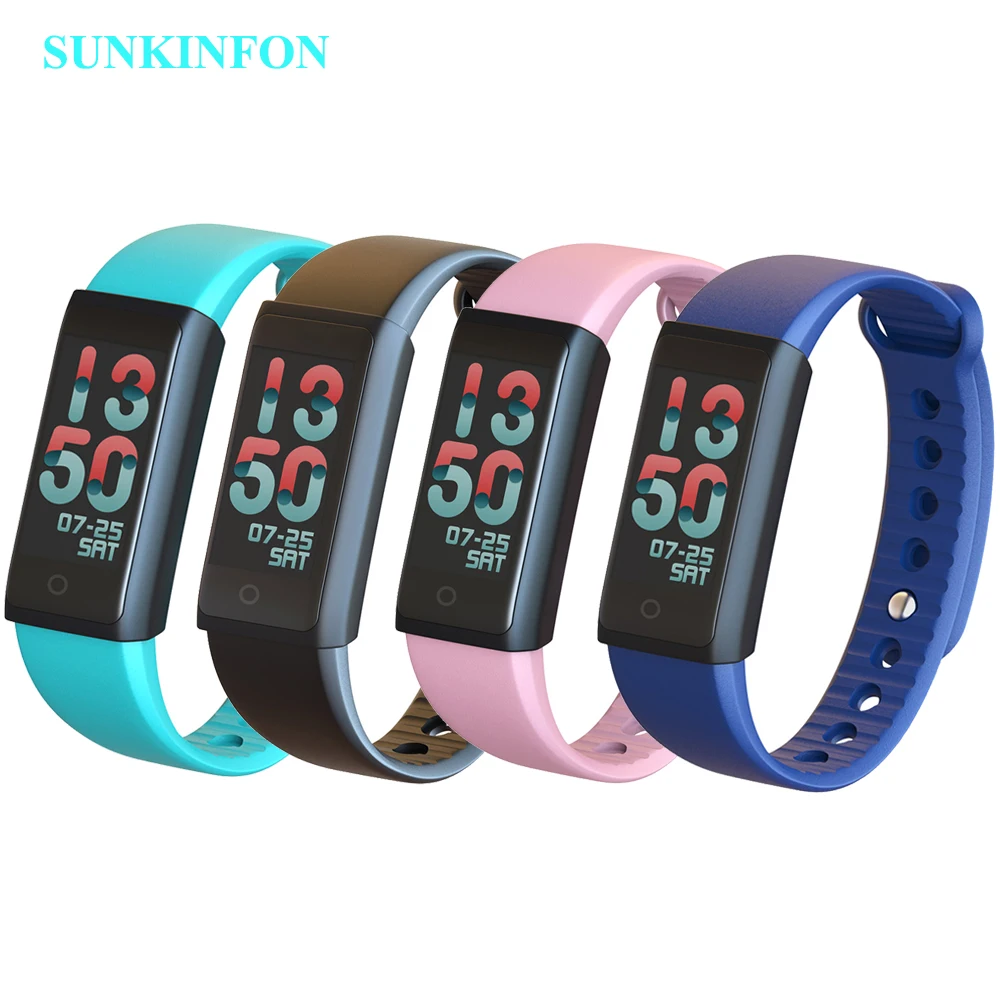 For iPhone 8 Plus 8 FK5X Heart Rate Smart Wristband Band Blood Pressure Monitor Pedometer Fitness Tracker Bracelet & Colorful UI