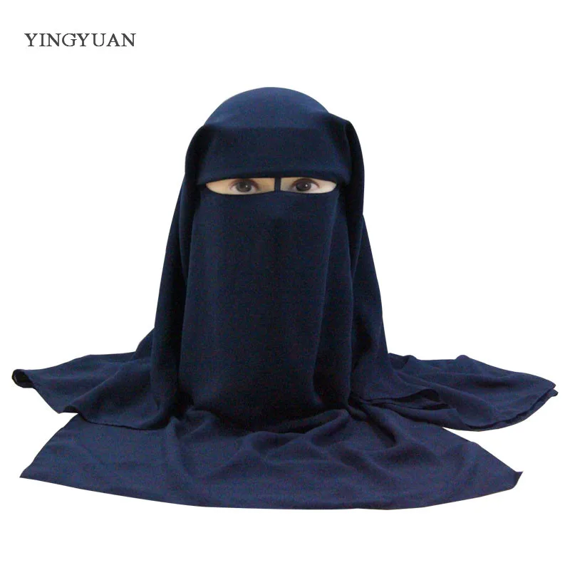 Islamic 3-Layer Niqab Scarf - Stylish Headwear and Face Cover