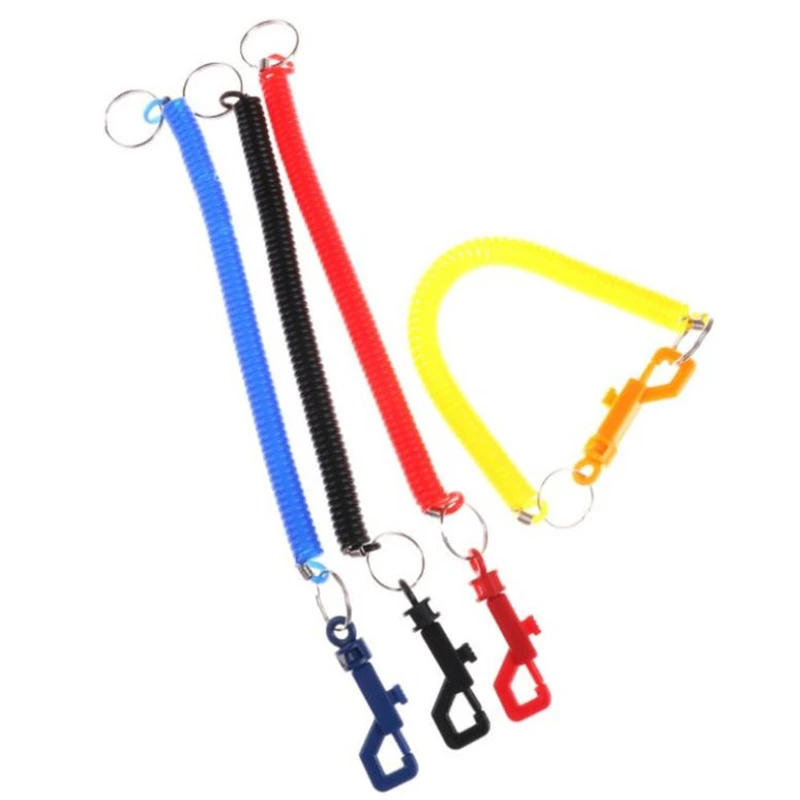 Practical Retracta Plastic spring key chain mobile phone chain