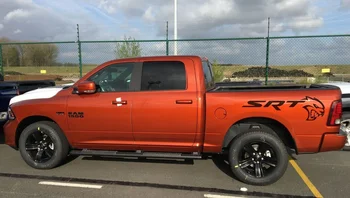 

For 2 Truck vinyl side bed fender decals Dodge Ram mopar rebel hemi 5.7 hellcat srt